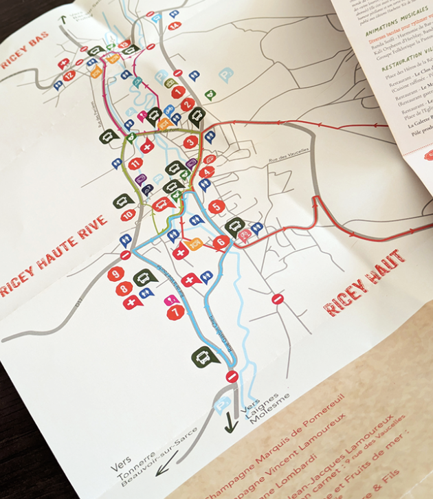 arte illustrée du village des Riceys pour la Route du Champagne en Fête