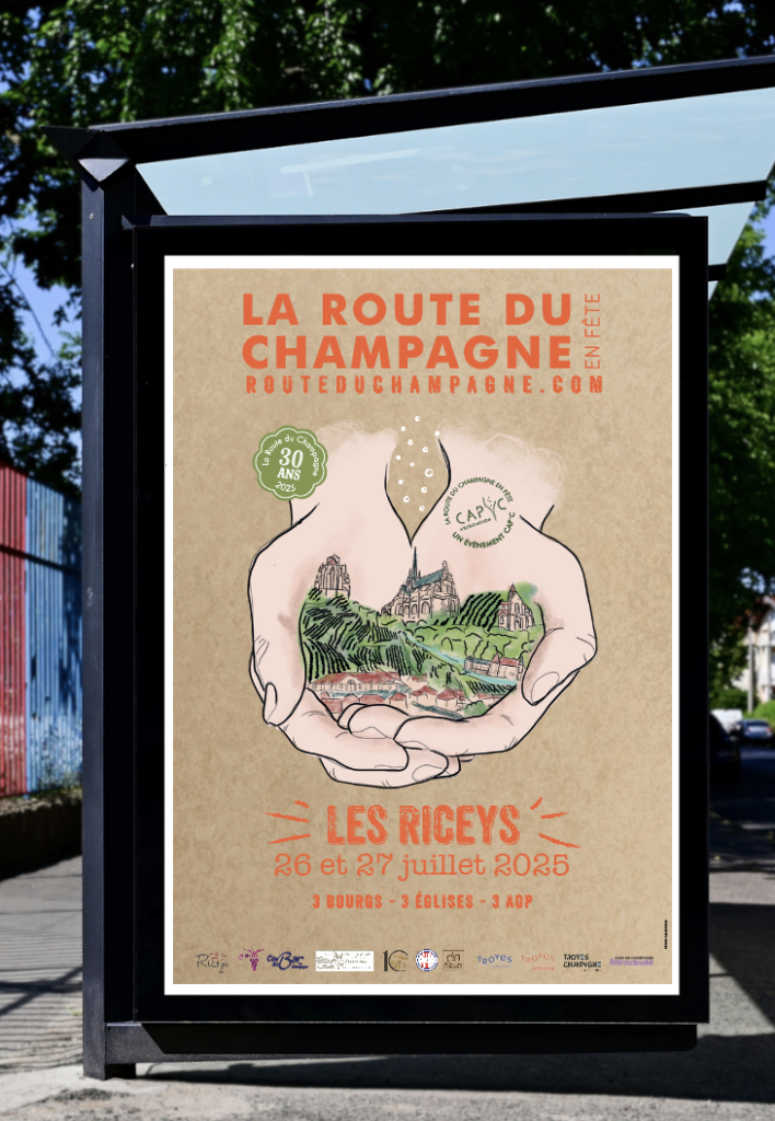 affiche Route du Champagne en Fête 2025 communication événement champagne