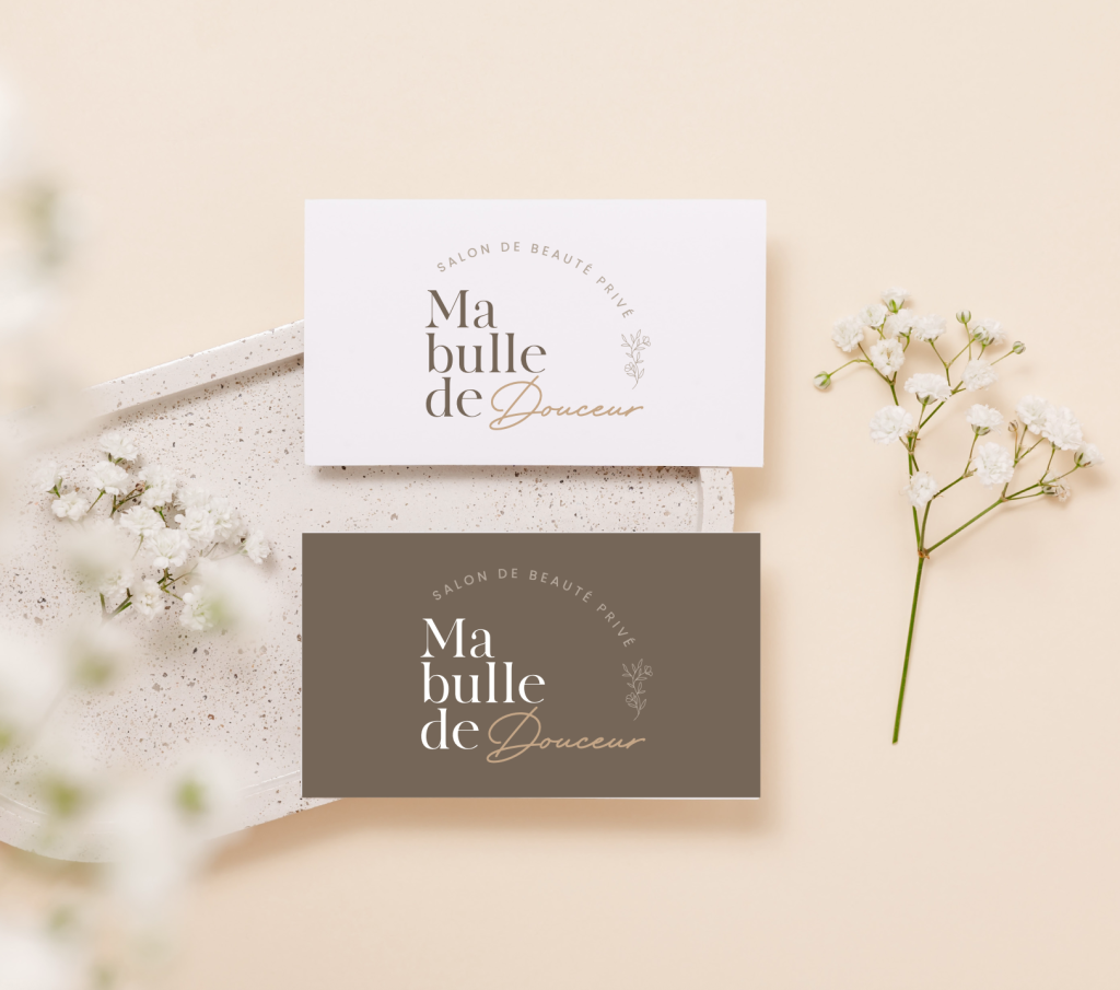 carte de visite Ma Bulle de Douceur logo salon de beauté