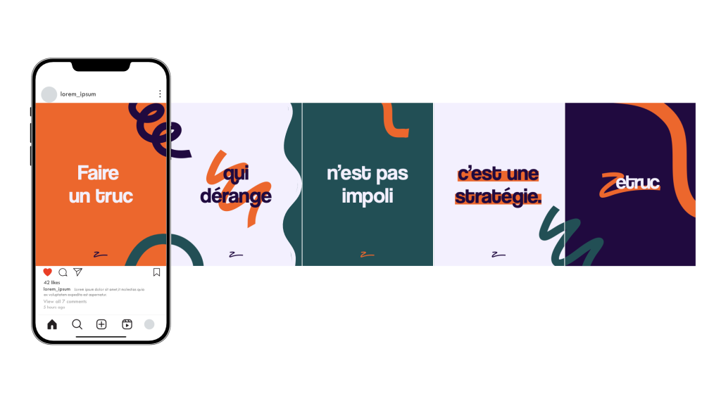 post instagram Zetruc identité visuelle agence