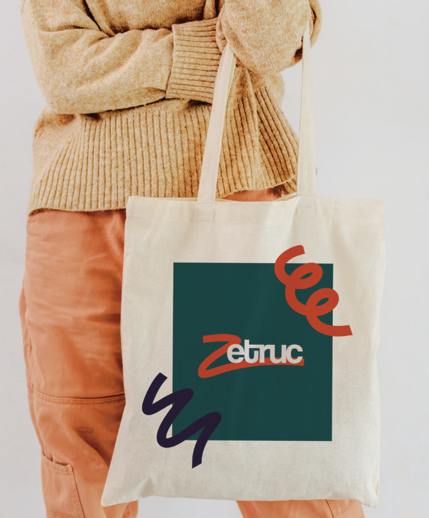 logo Zetruc sur tote bag identité visuelle