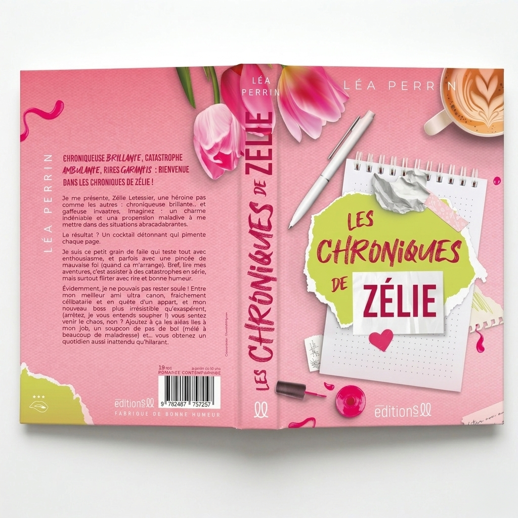 couverture livre les chroniques de zelie design éditorial Editions LL
