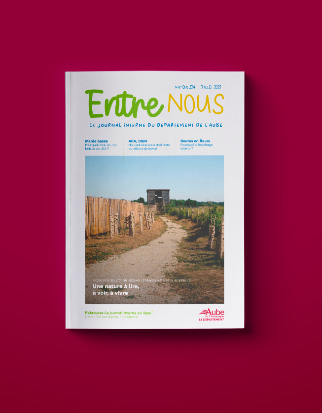 couverture du journal interne du département de l’Aube – refonte graphique du magazine