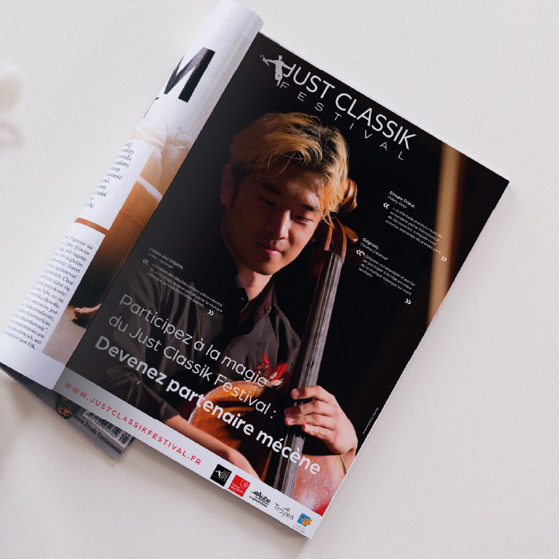 encart presse Just Classik Festival – communication événement culturel musique
