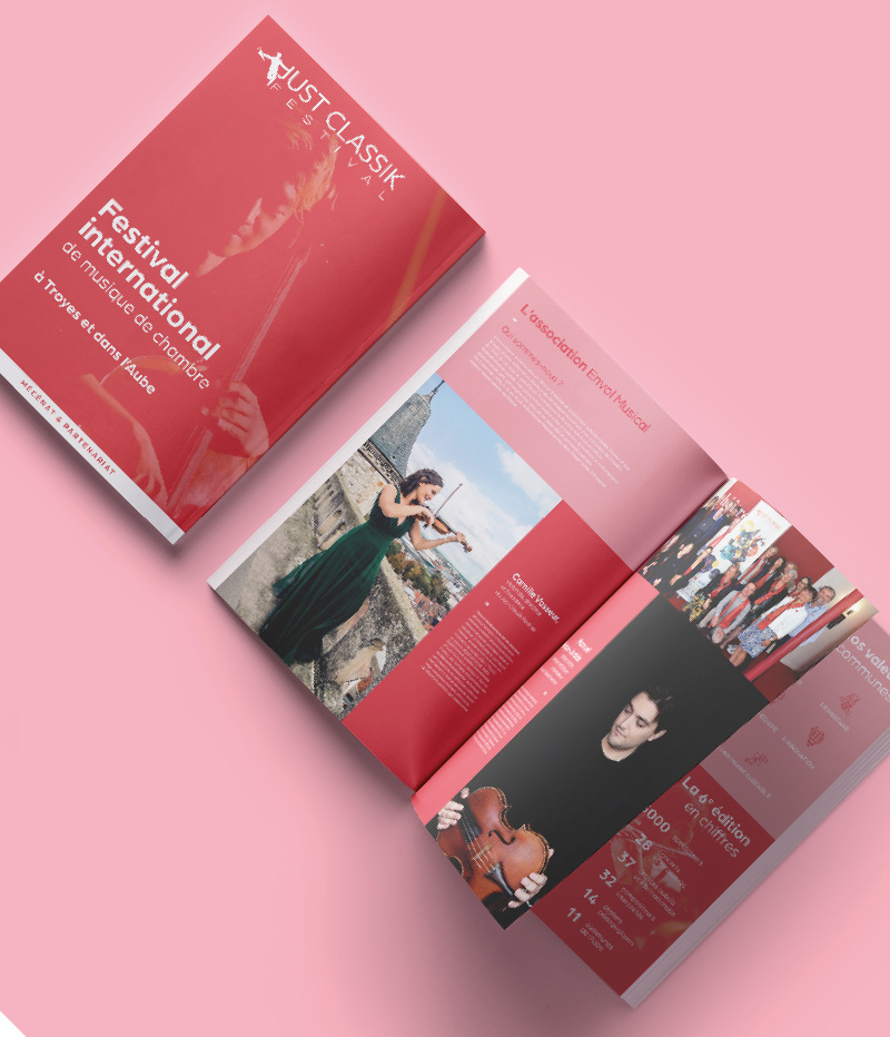 brochure mécénat du Just Classik Festival – communication festival musique
