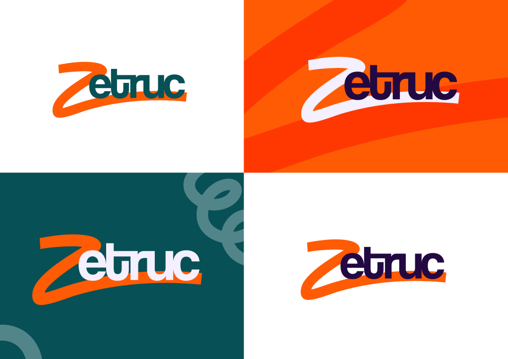 nouveau logo Zetruc identité visuelle agence communication declinaisons couleurs