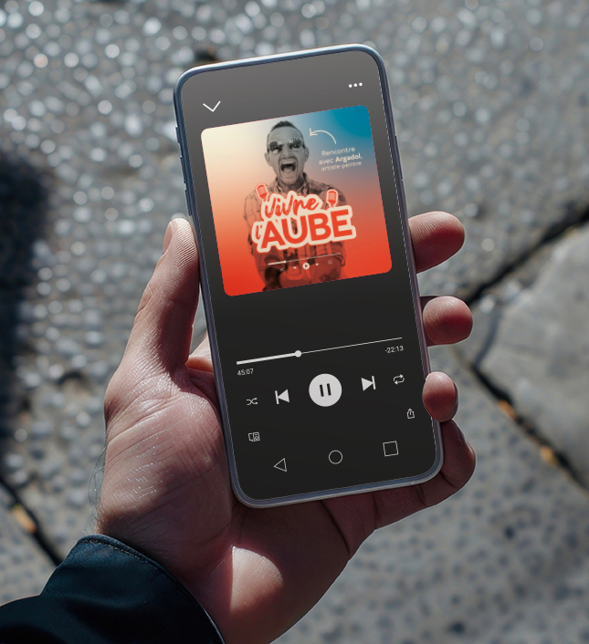 miniatures des épisodes du podcast Vivre l'Aube design podcast